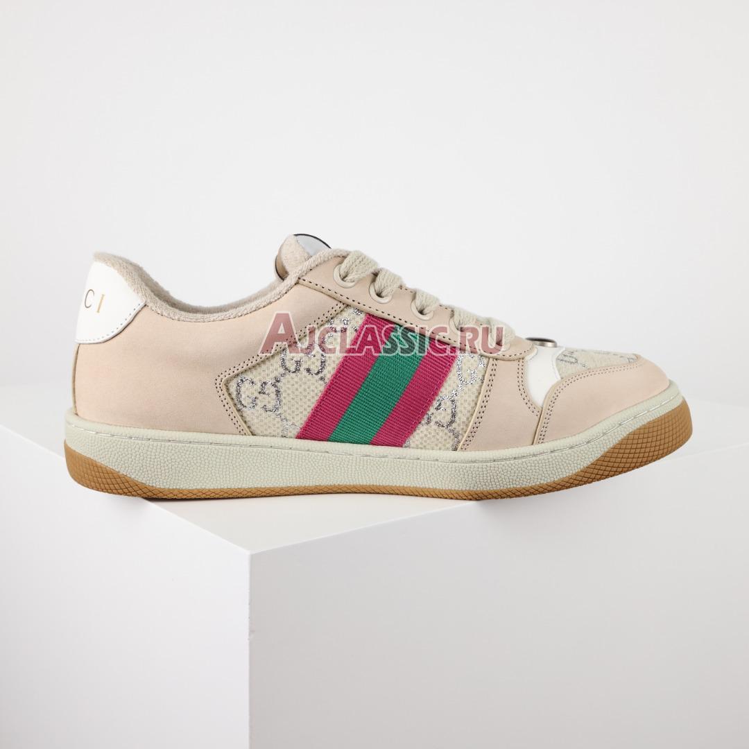 Gucci Wmns Screener "White GG Lame" Sneaker 577684 2C830 9150