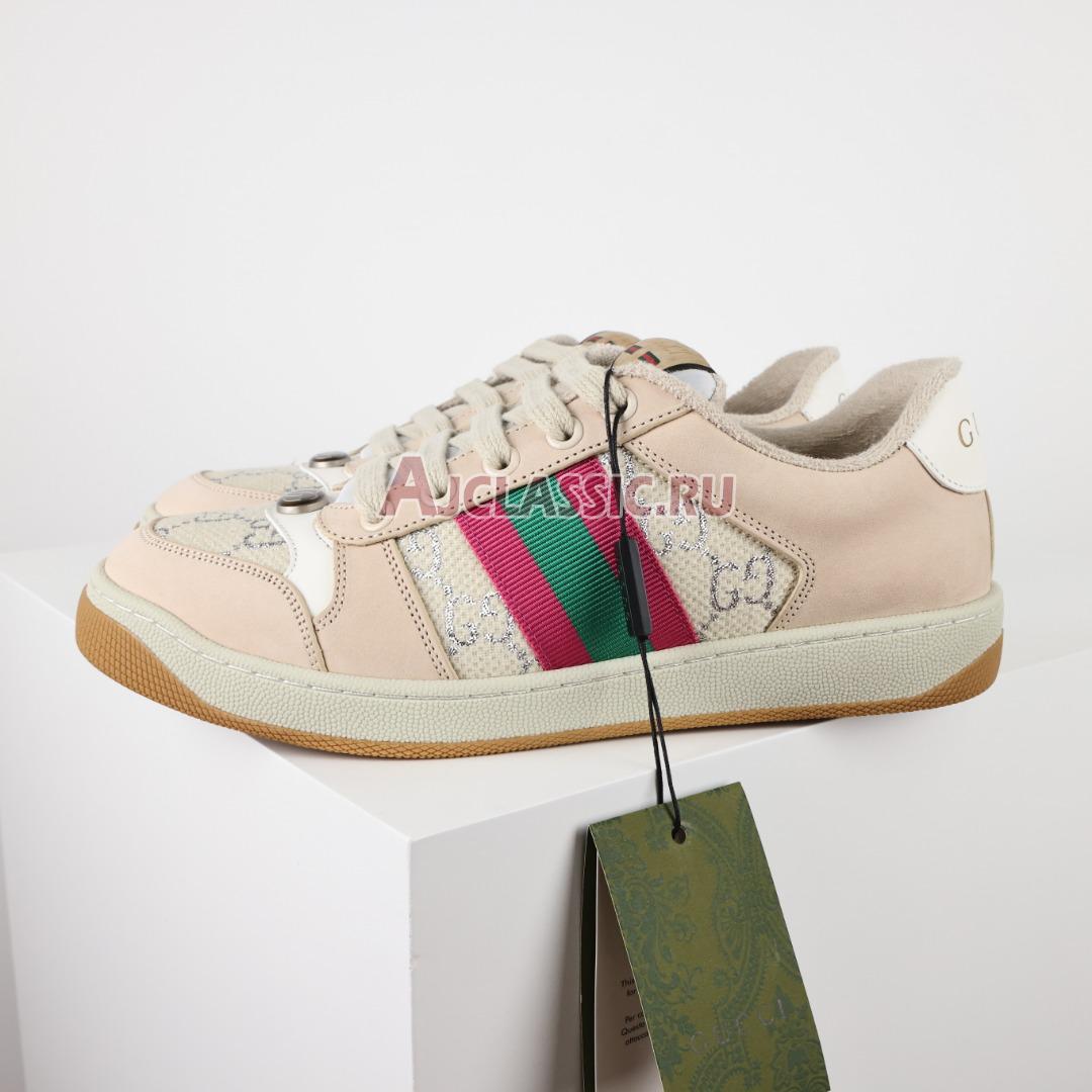 Gucci Wmns Screener "White GG Lame" Sneaker 577684 2C830 9150