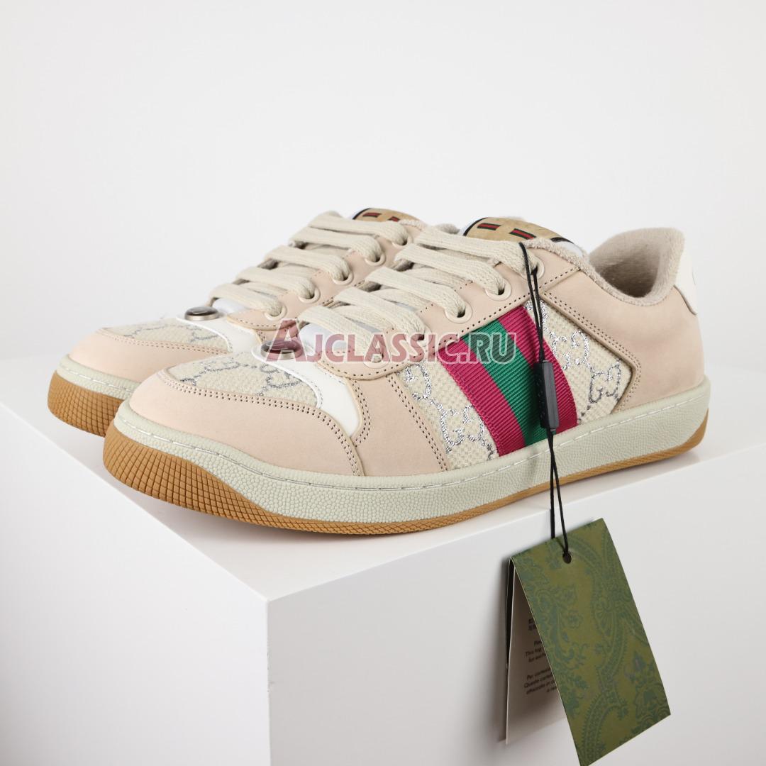 Gucci Wmns Screener "White GG Lame" Sneaker 577684 2C830 9150