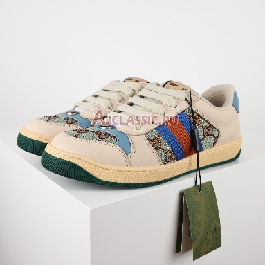 Gucci Wmns Screener Brown Blue Red Sneaker Brown/Blue/Red 677423 9SFR0 4983 Replicas Shoes