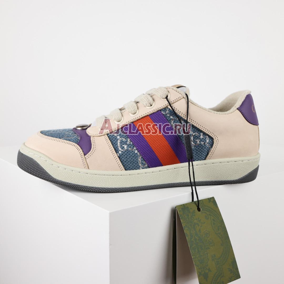 Gucci Screener "Blue GG Lame" Sneaker 577684 2C830 4690