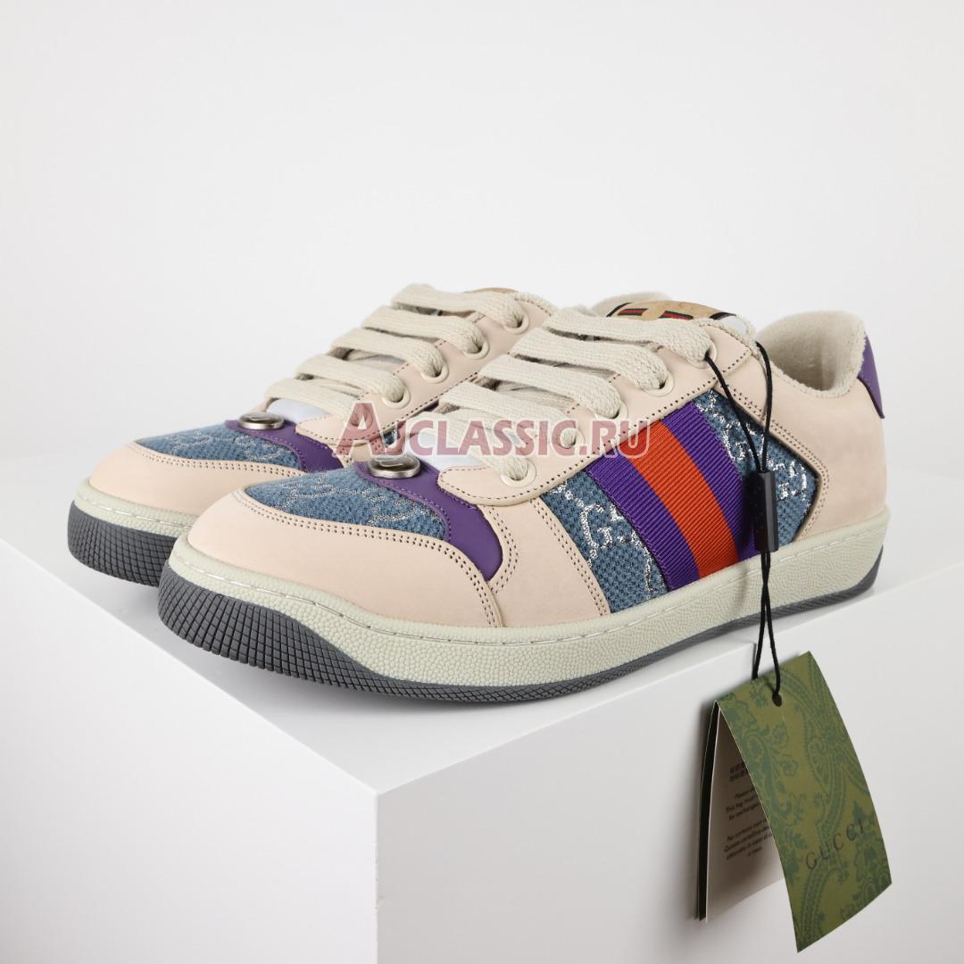 Gucci Screener "Blue GG Lame" Sneaker 577684 2C830 4690