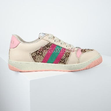 Gucci Wmns GG Screener GG Canvas - Beige Pink Sneaker Beige/Ebony 677423 9SFR0 2587 Replicas Shoes