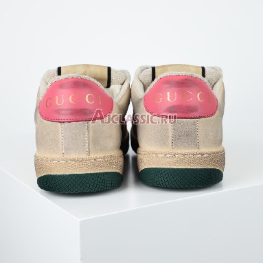 Gucci GG Screener Distressed GG Canvas - Pink Sneaker White/Tan/Green/Red/Pink 546551 9Y920 9665 Replicas Shoes