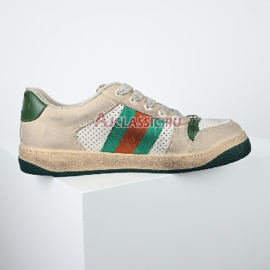 Gucci Screener Distressed Green Orange Sneaker Off White/Green/Red 546163 0YI20 9582 Replicas Shoes