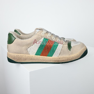 Gucci Screener Distressed Green Orange Sneaker Off White/Green/Red 546163 0YI20 9582 Replicas Shoes