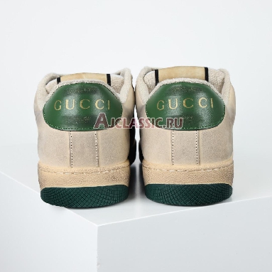 Gucci Screener Distressed Green Orange Sneaker Off White/Green/Red 546163 0YI20 9582 Replicas Shoes