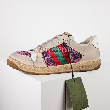 Gucci Screener Series GG Enamel Purple Double g Canvas Printing Sneaker Beige/Red/Green 570443 9SFR0 5270 Replicas Shoes