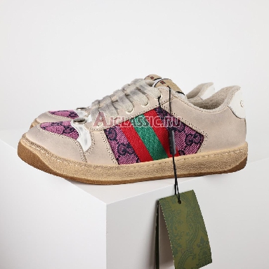 Gucci Screener Series GG Enamel Purple Double g Canvas Printing Sneaker Beige/Red/Green 570443 9SFR0 5270 Replicas Shoes