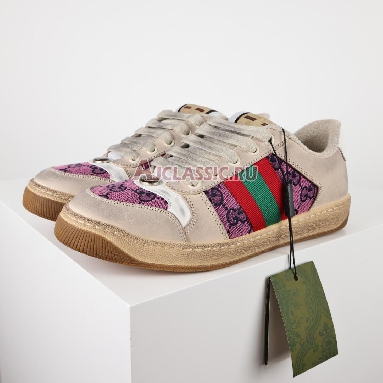 Gucci Screener Series GG Enamel Purple Double g Canvas Printing Sneaker Beige/Red/Green 570443 9SFR0 5270 Replicas Shoes