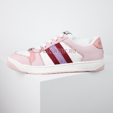 Gucci Wmns Screener White Pink Sneaker White/Pink 677423 HVKI0 9090 Replicas Shoes