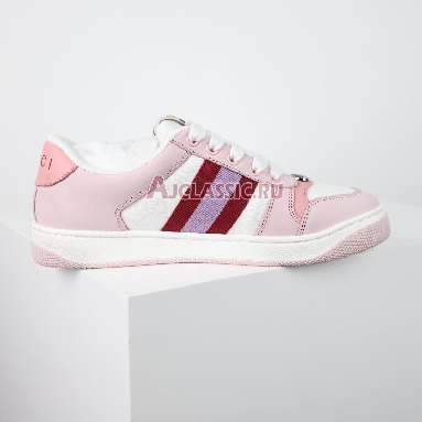 Gucci Wmns Screener White Pink Sneaker White/Pink 677423 HVKI0 9090 Replicas Shoes