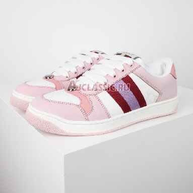 Gucci Wmns Screener White Pink Sneaker White/Pink 677423 HVKI0 9090 Replicas Shoes