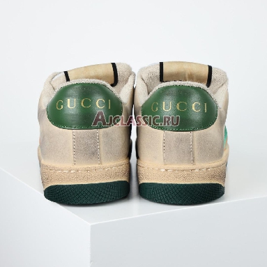 Gucci GG Screener Distressed GG Canvas Sneaker White/Tan/Green/Red 546551 9Y920 9666_3 Replicas Shoes