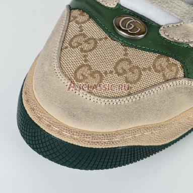 Gucci GG Screener Distressed GG Canvas Sneaker White/Tan/Green/Red 546551 9Y920 9666_3 Replicas Shoes