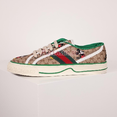 Disney x Gucci Tennis 1977 Mickey Mouse Sneaker Beige/Ebony/Green/Red 606111 H0T10 8530 Replicas Shoes