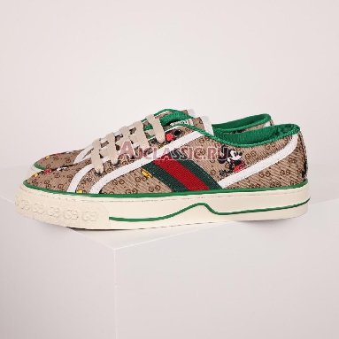 Disney x Gucci Tennis 1977 Mickey Mouse Sneaker Beige/Ebony/Green/Red 606111 H0T10 8530 Replicas Shoes