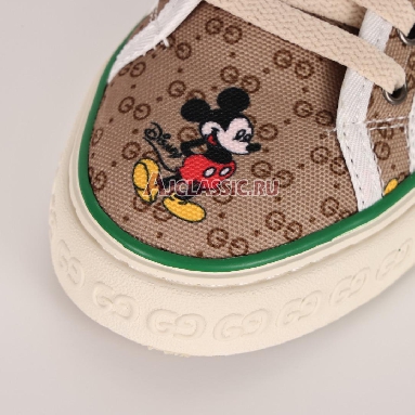 Disney x Gucci Tennis 1977 Mickey Mouse Sneaker Beige/Ebony/Green/Red 606111 H0T10 8530 Replicas Shoes