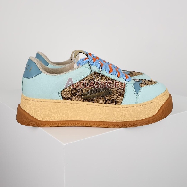 Gucci Screener GG Monogram - Beige Blue Orange Wmns Sneaker Beige/Blue/Orange 757700 FAB4C 2562 Replicas Shoes