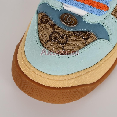 Gucci Screener GG Monogram - Beige Blue Orange Wmns Sneaker Beige/Blue/Orange 757700 FAB4C 2562 Replicas Shoes