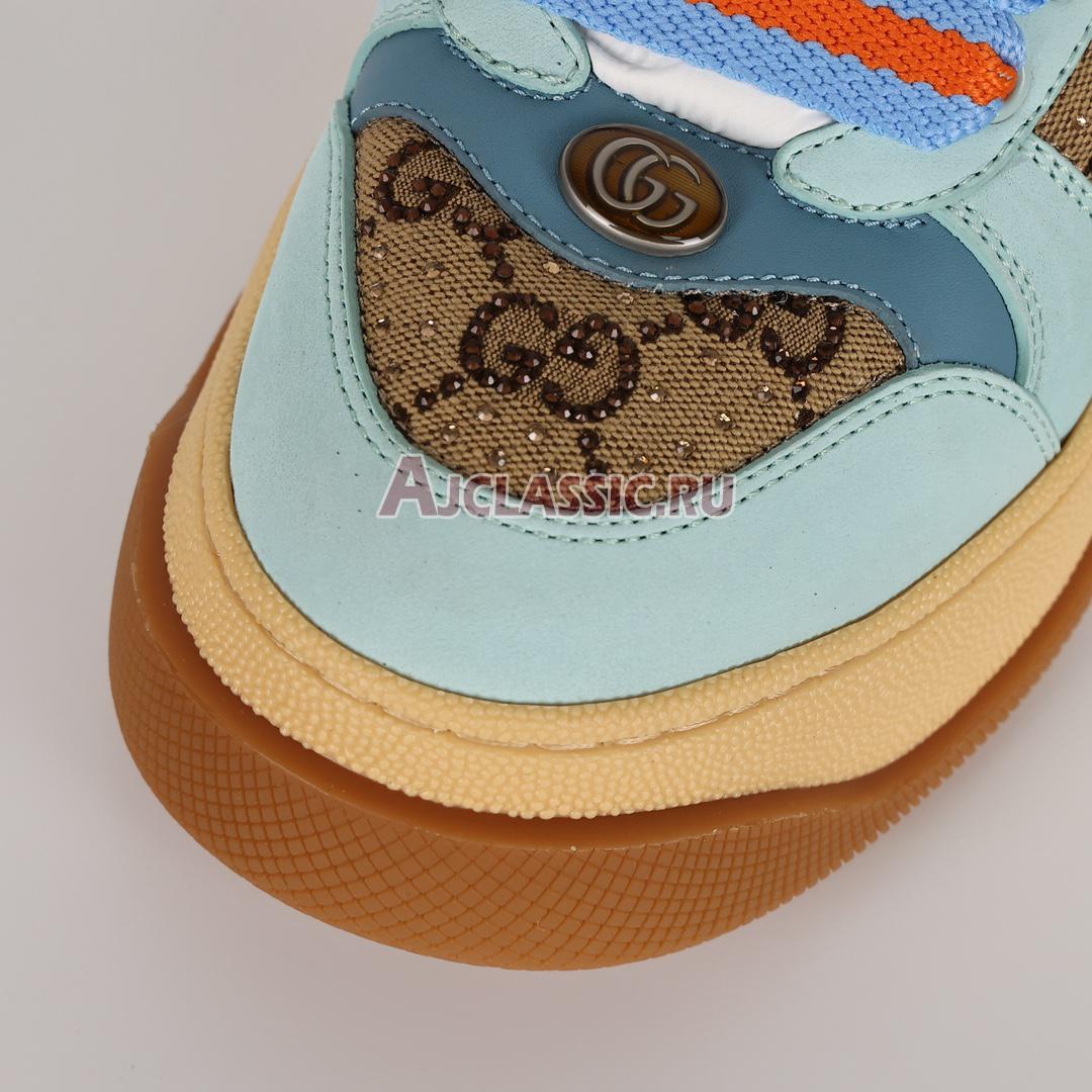 Gucci Screener "GG Monogram - Beige Blue Orange" Wmns Sneaker 757700 FAB4C 2562