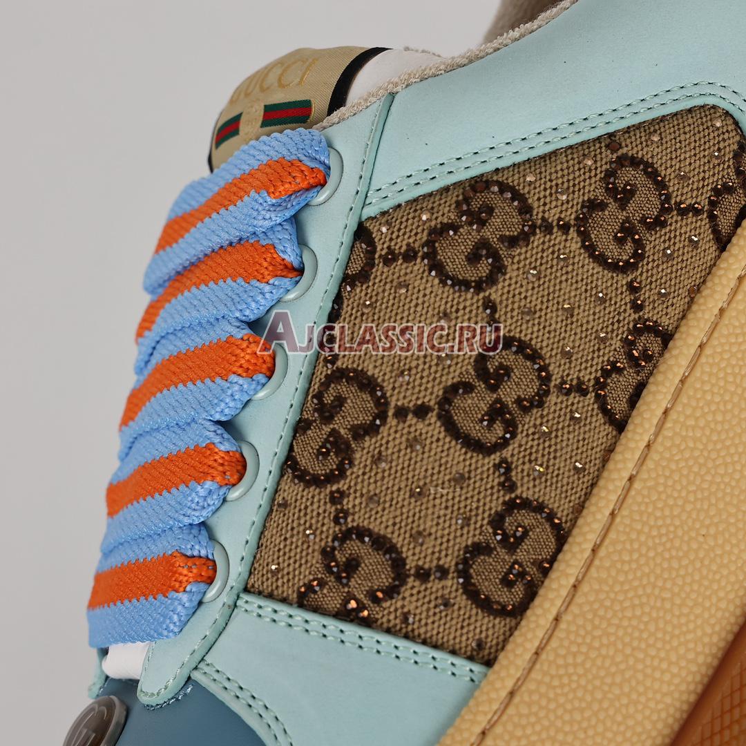 Gucci Screener "GG Monogram - Beige Blue Orange" Wmns Sneaker 757700 FAB4C 2562