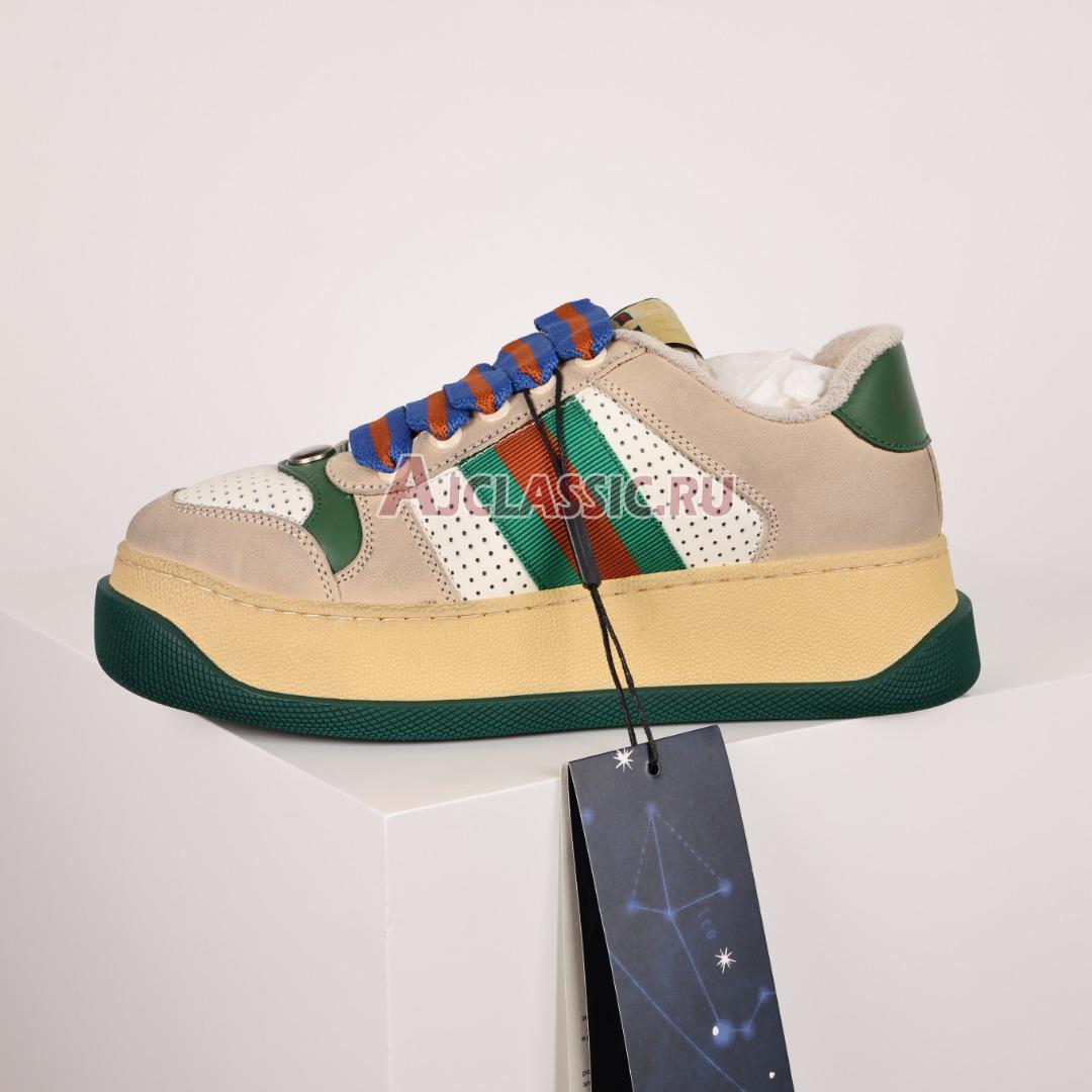 Gucci Screener "Off White Green Red" Sneaker 756465 0YIA0 9547