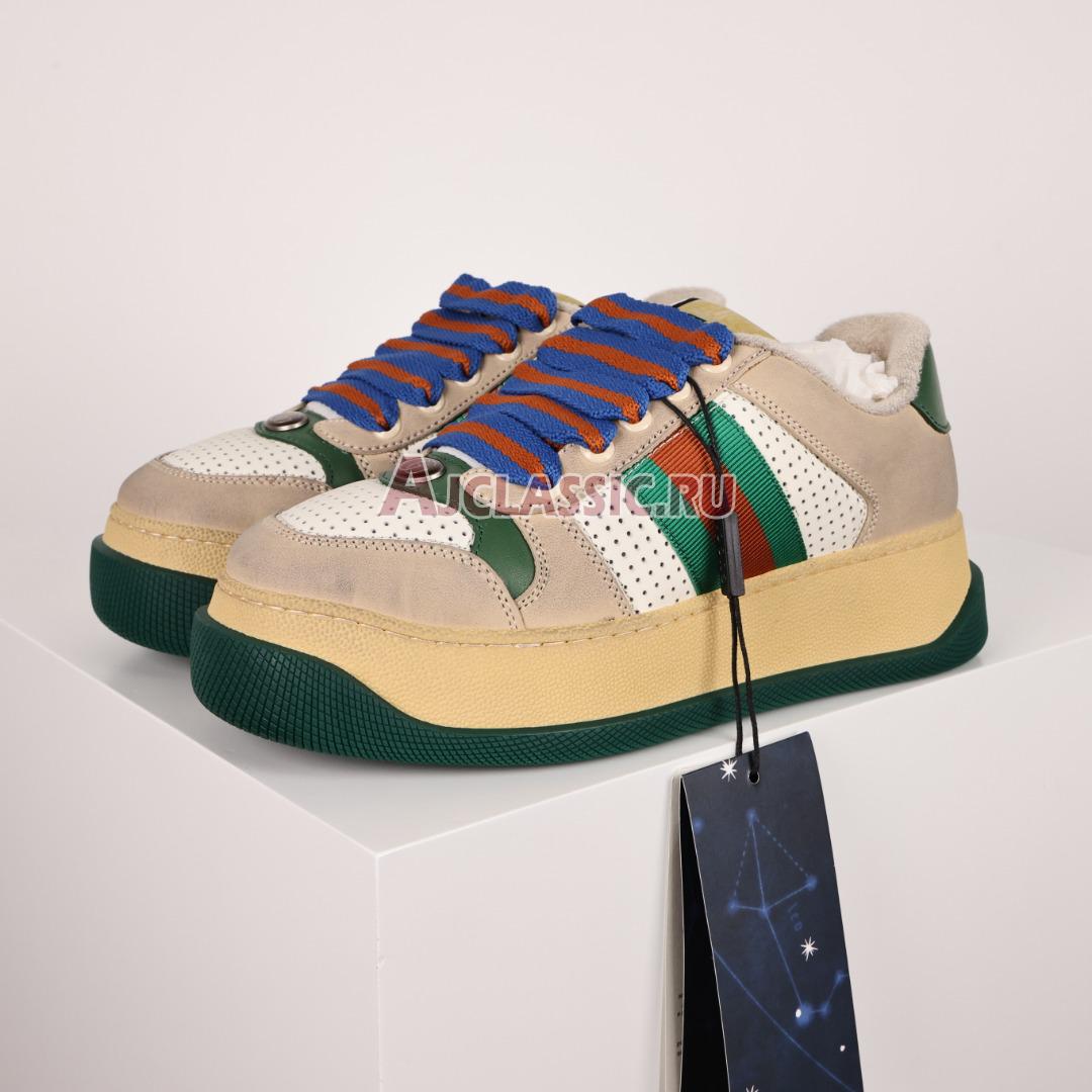 Gucci Screener "Off White Green Red" Sneaker 756465 0YIA0 9547