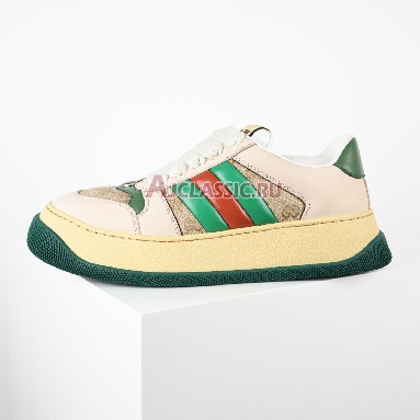 Gucci Screener GG Motif - Beige Green Sneaker Beige/Ebony/Green/Red 777106 AAC72 9554 Replicas Shoes