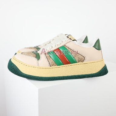 Gucci Screener GG Motif - Beige Green Sneaker Beige/Ebony/Green/Red 777106 AAC72 9554 Replicas Shoes