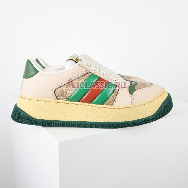 Gucci Screener GG Motif - Beige Green Sneaker Beige/Ebony/Green/Red 777106 AAC72 9554 Replicas Shoes