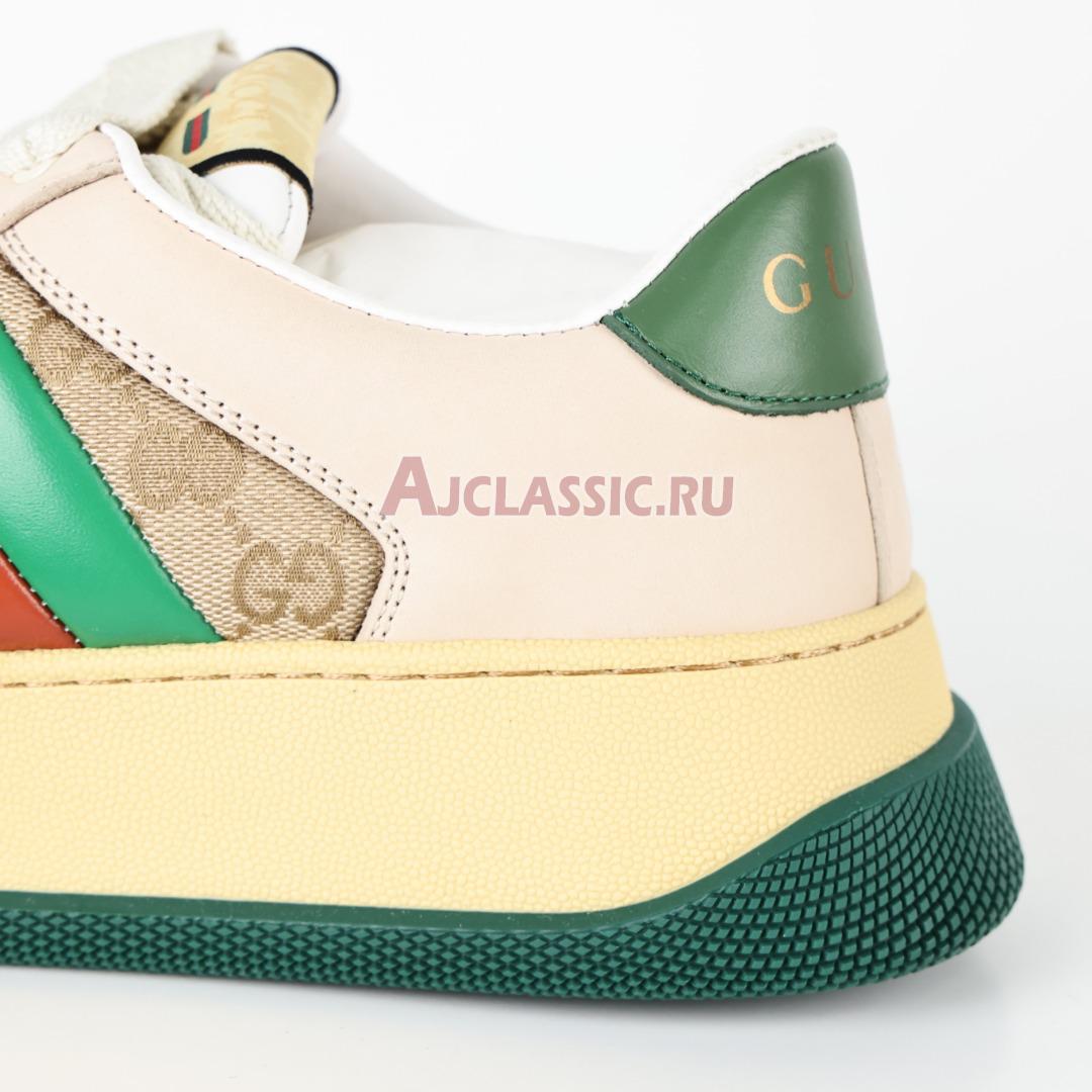 Gucci Screener "GG Motif - Beige Green" Sneaker 777106 AAC72 9554