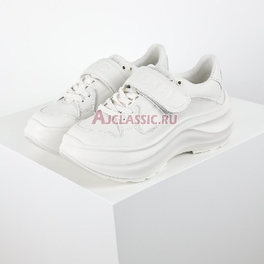 Gucci Wave Wedge White Leather Sneaker White/White 805708 AAD50 9014 Replicas Shoes