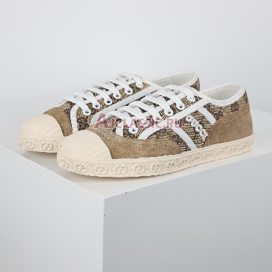 Gucci GG Canvas Trainer White Beige Monogram Beige/Ebony 759055 FAC19 9756_2 Replicas Shoes