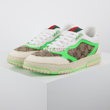 Gucci Re-Web GG Canvas - Beige Fluorescent Green Sneaker Beige/Ebony/Fluorescent Green 787476 AADHW 9571 Replicas Shoes