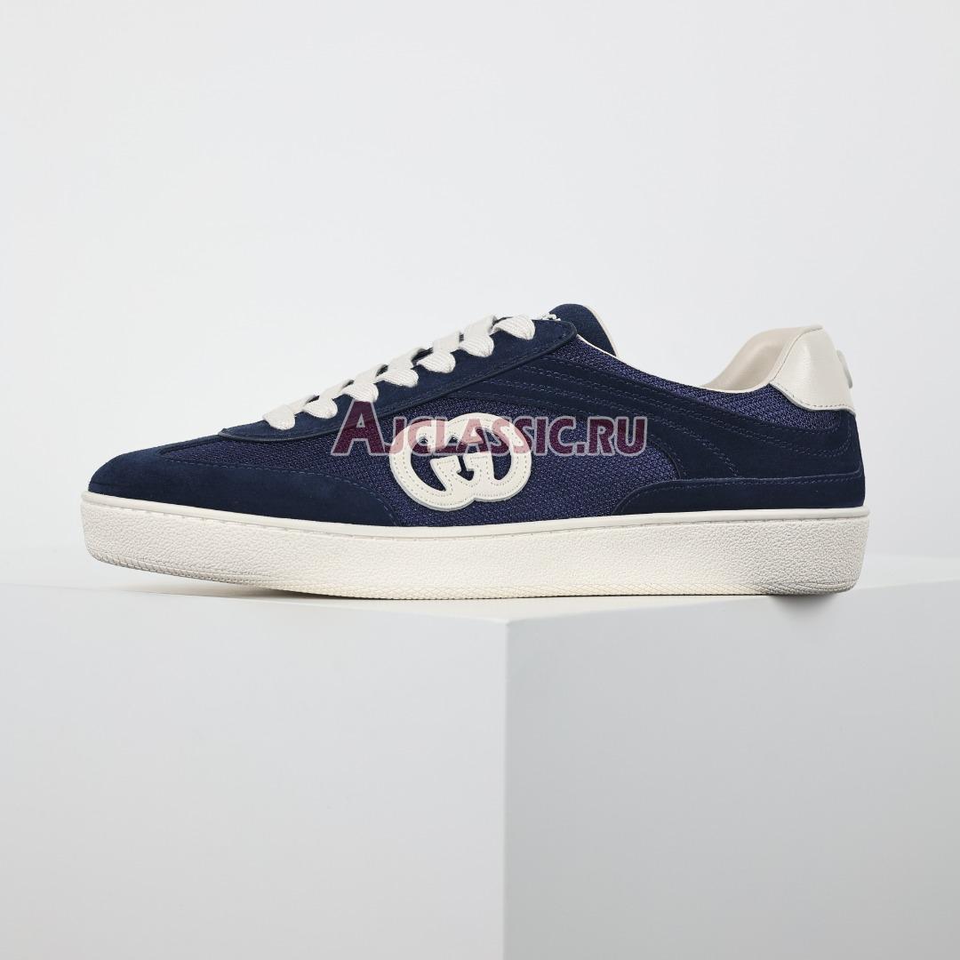 Gucci G74 "Interlocking G - Blue Suede" Sneaker 791742 AADM0 4141