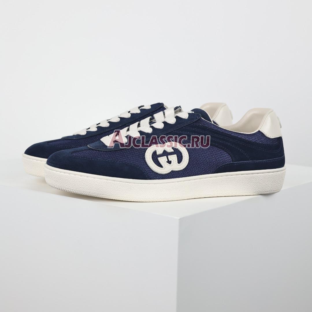 Gucci G74 "Interlocking G - Blue Suede" Sneaker 791742 AADM0 4141