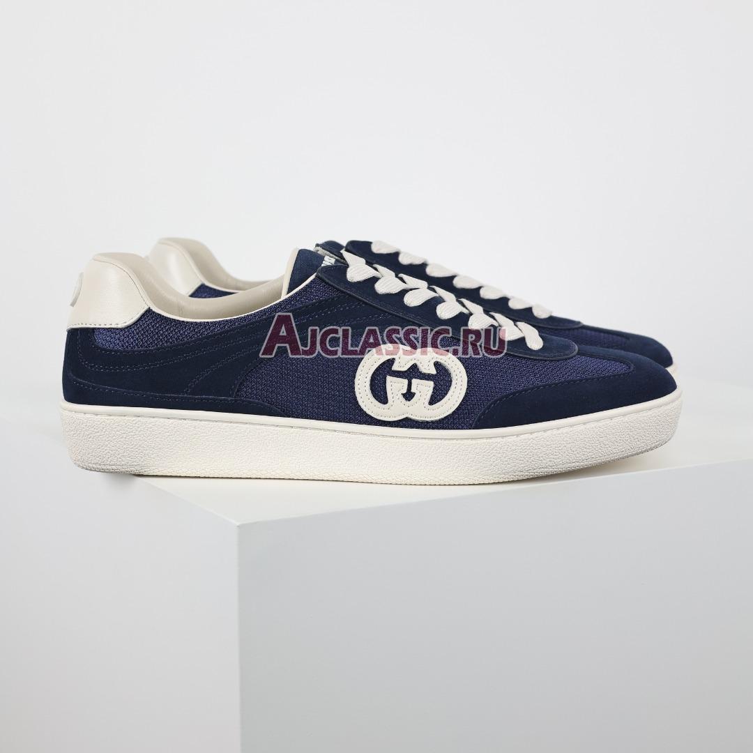 Gucci G74 "Interlocking G - Blue Suede" Sneaker 791742 AADM0 4141