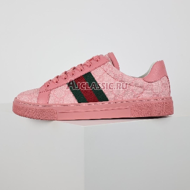 Gucci Ace GG Crystal Canvas - Pink Wmns Sneaker Pink/Green/Red 760774 FACRF 5856 Mens Womens Shoes