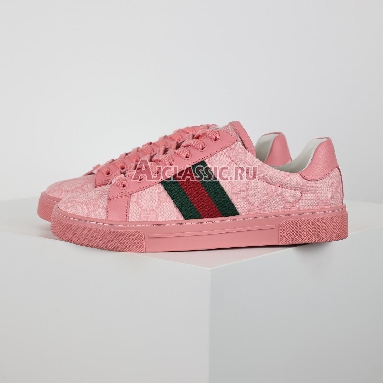 Gucci Ace GG Crystal Canvas - Pink Wmns Sneaker Pink/Green/Red 760774 FACRF 5856 Replicas Shoes