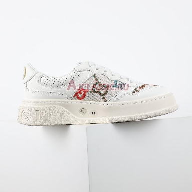 Gucci GG Multicolor Embroidered Wmns Sneaker White/Multi-Color 670408 AABBW 9068 Replicas Shoes