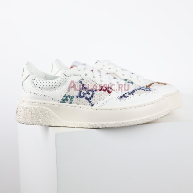 Gucci GG Multicolor Embroidered Wmns Sneaker White/Multi-Color 670408 AABBW 9068 Replicas Shoes