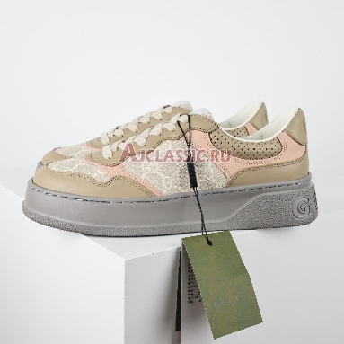 Gucci GG Oatmeal Light Pink Wmns Sneaker Oatmeal/Light Pink/White/Beige 700775 UPG90 9595 Replicas Shoes