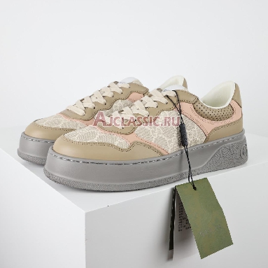 Gucci GG Oatmeal Light Pink Wmns Sneaker Oatmeal/Light Pink/White/Beige 700775 UPG90 9595 Replicas Shoes