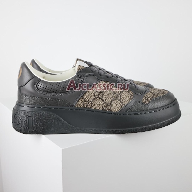 Gucci Lace Up GG Monogram - Black Sneaker Black/Beige 669582 AAEFU 1000_2 Replicas Shoes