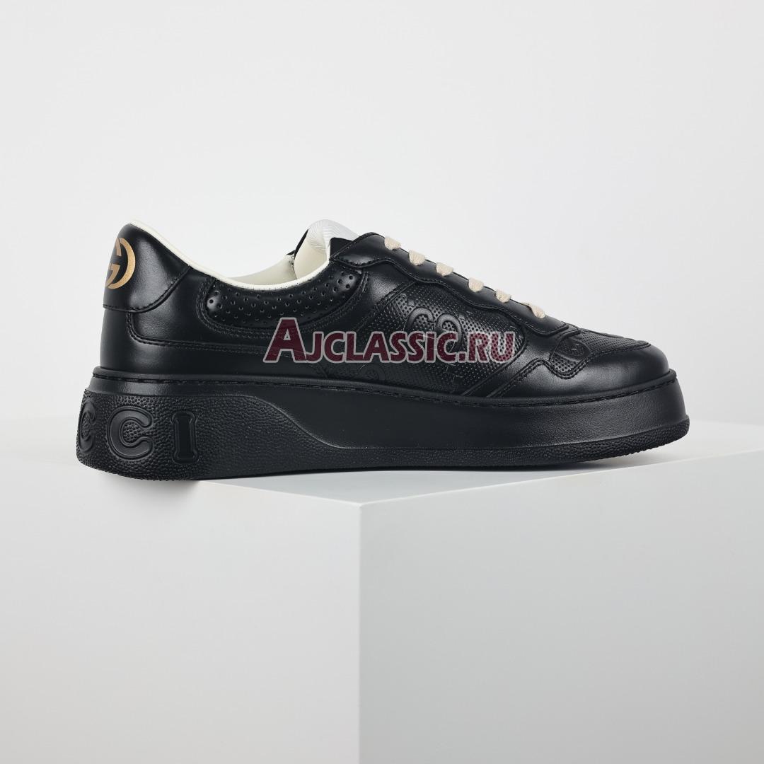 Gucci GG Embossed "Black Leather" Sneaker 669582 1XL10 1000