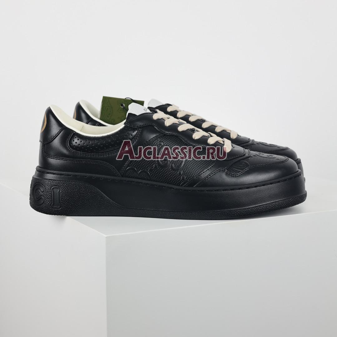 Gucci GG Embossed "Black Leather" Sneaker 669582 1XL10 1000