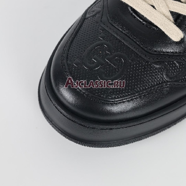 Gucci GG Embossed Black Leather Sneaker Black/White 669582 1XL10 1000 Replicas Shoes