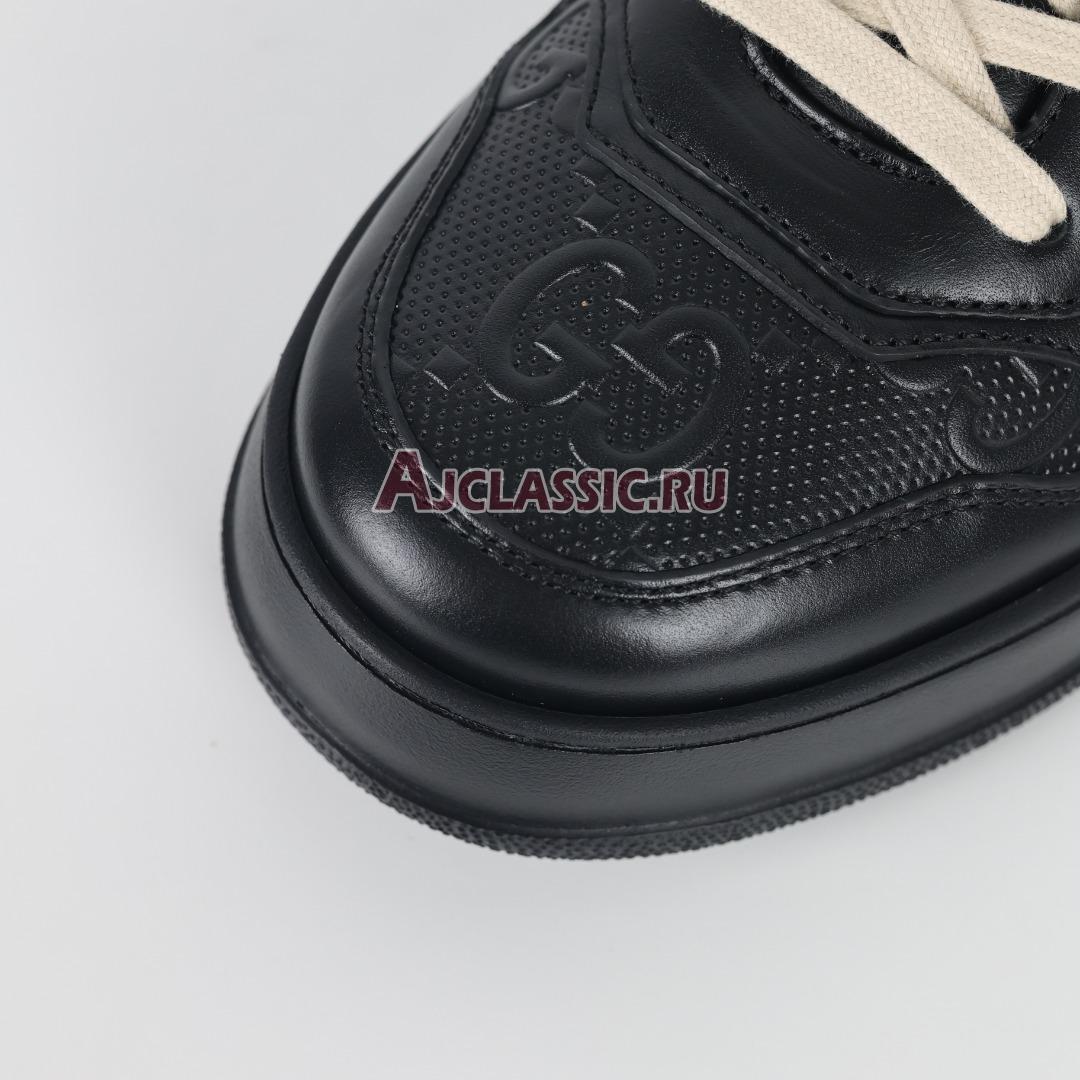 Gucci GG Embossed "Black Leather" Sneaker 669582 1XL10 1000