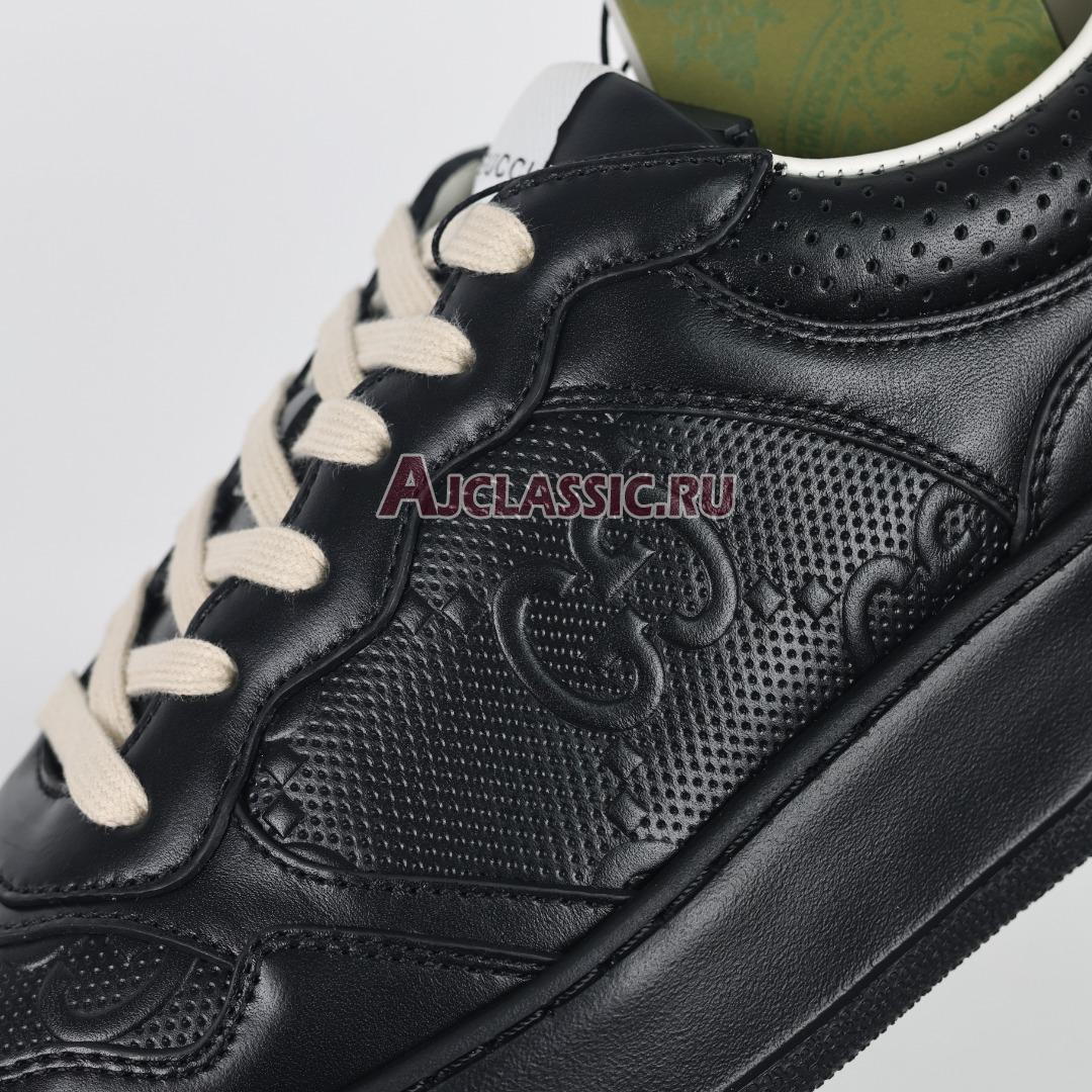 Gucci GG Embossed "Black Leather" Sneaker 669582 1XL10 1000